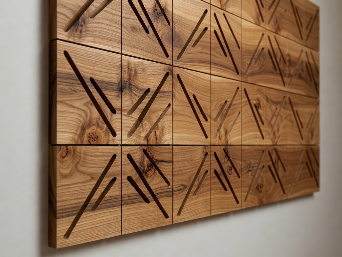 TopOp WiseLayer-X9 Timber Absorber wood slats panel installation in premium Danish recording suite